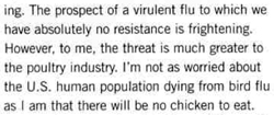 Executive editor of Poultry magazine in a 2005 editorial